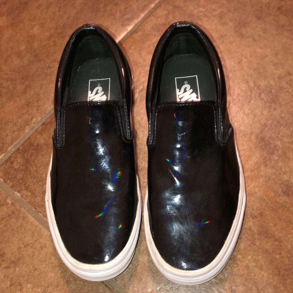 Black shiny vans
